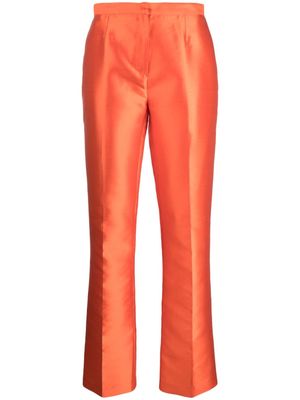 Gemy Maalouf satin straight-leg trousers - Orange