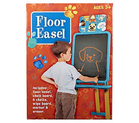 Gener8 Dual-Purpose Chalkboard/Whiteboard Kid's Floor Easel