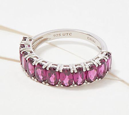 Generation Gems Oval Cut Pink Rhodolite Band Ring