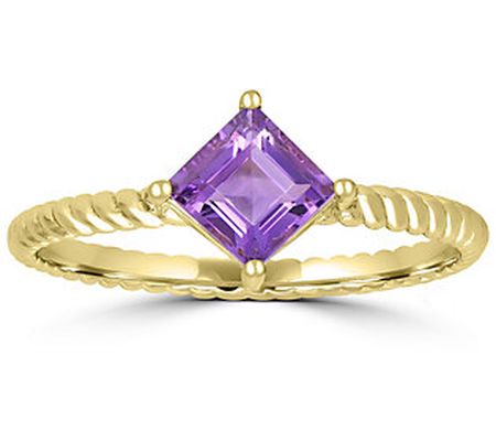 Generation Gems Princess Cut 0.60 cttw Amethyst Ring, 14K Gold