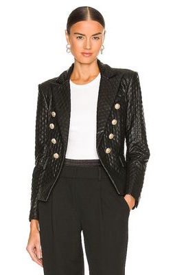Generation Love Angie Faux Leather Blazer in Black