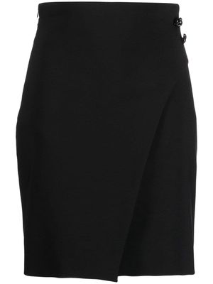 Genny buttoned A-Line skirt - Black