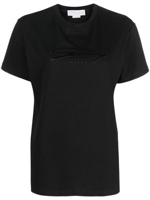 Genny chest-logo crew-neck T-shirt - Black
