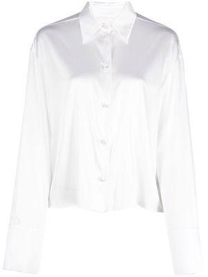 Genny cropped button-up shirt - White