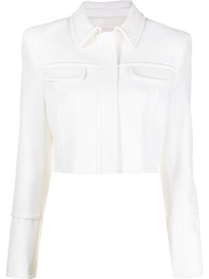 Genny cropped fitted jacket - White