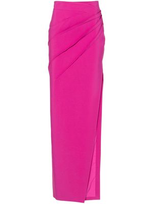 Genny crystal-embellished midi skirt - Pink