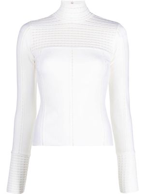 Genny cut out-detail knitted sweater - Neutrals