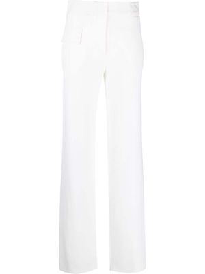 Genny cut out-detail tailored trousers - White