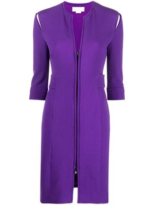 Genny cut-out fitted midi dress - Purple