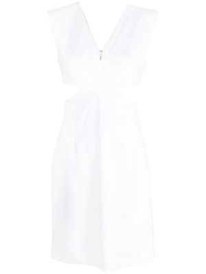 Genny cut-out sleeveless dress - White