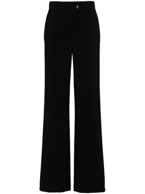 Genny dart-detail tailored trousers - Black