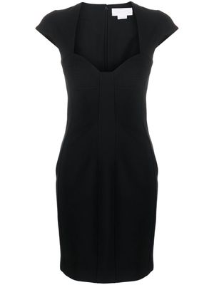 Genny decorative-stitching short-sleeve minidress - Black