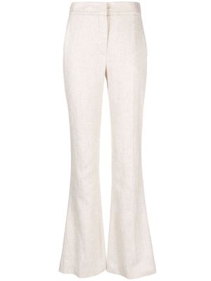 Genny flared tailored trousers - Neutrals