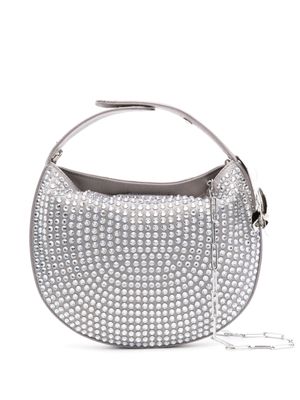 Genny Fortune mini crystal-embellished bag - Grey
