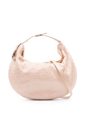 Genny Fortune mini sequin-embellished bag - Neutrals
