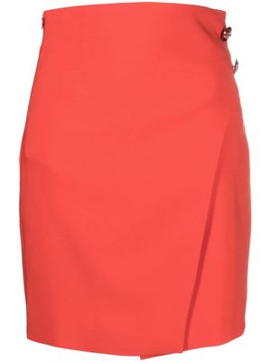Genny high-waisted A-line skirt - Red