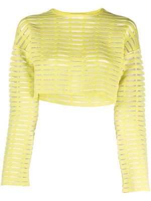 Genny Iconic gusset-detail cropped top - Green