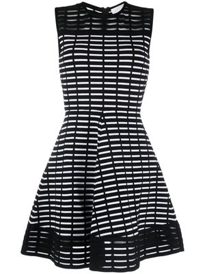 Genny Iconic two-tone flared dress - Black