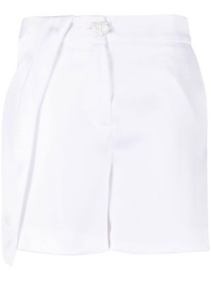 Genny layered tailored shorts - White