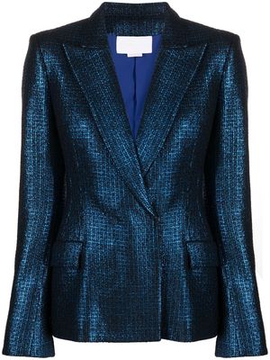 Genny metallic tweed blazer - Blue