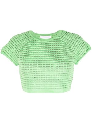 Genny open-knit cropped top - Green