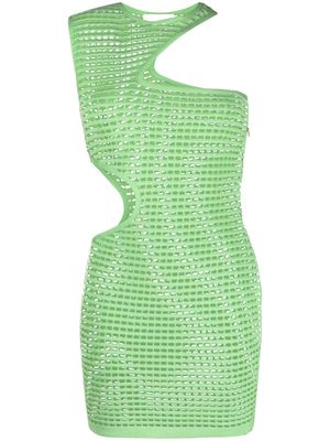 Genny open-knit cut-out mini dress - Green