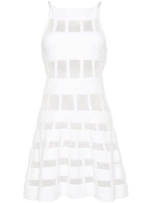 Genny panelled-design midi dress - White