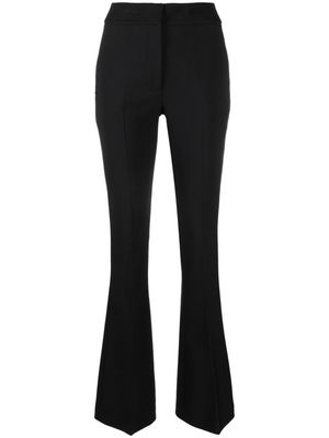 Genny pressed-crease high-waist trousers - Black