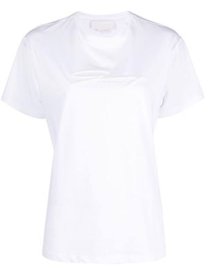Genny raised logo-print T-shirt - White