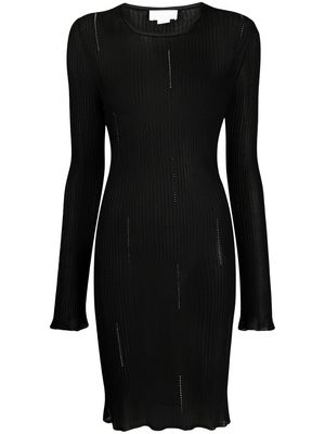 Genny ribbed-knit minidress - Black