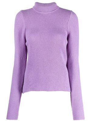 Genny roll-neck cashmere jumper - Purple