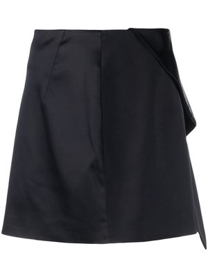 Genny satin-finish miniskirt - Black