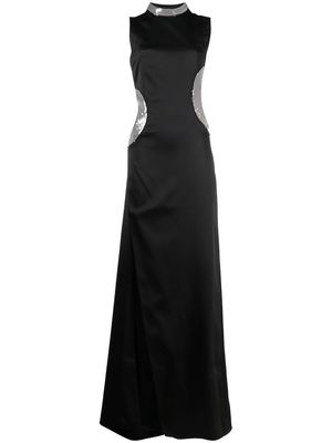 Genny sequin-embellished cut-out gown - Black