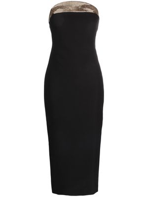 Genny sequin-embellished midi dress - Black
