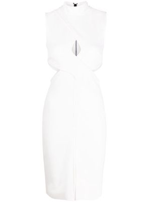 Genny sleeveless cut-out dress - White