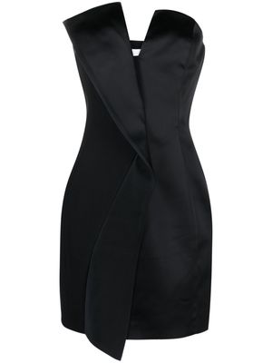 Genny strapless panelled minidress - Black