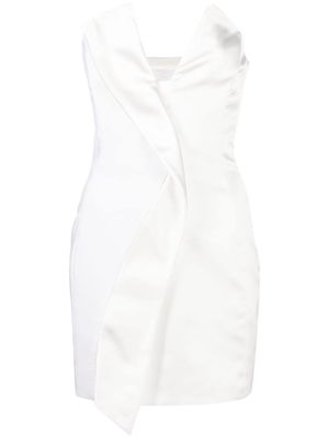 Genny strapless panelled minidress - White