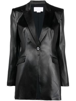 Genny tailored one-button jacket - Black