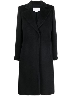 Genny tailored single-breasted coat - Black