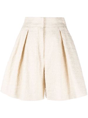 Genny tweed tailored shorts - White
