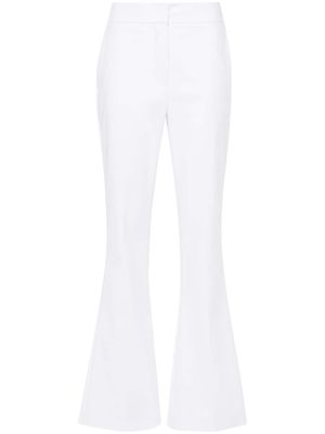 Genny twill flared trousers - White