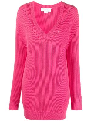 Genny V.-neck wool jumper - Pink