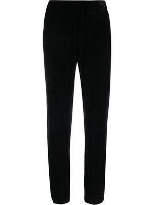 Genny velvet slip-on slim trousers - Black