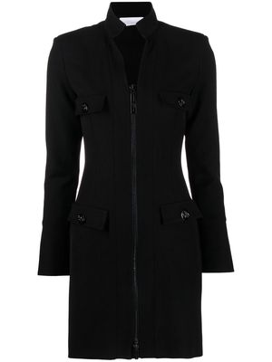 Genny zip-up tailored minidress - Black