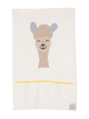 Gensami kids Alpachino intarsia-knit baby blanket - White