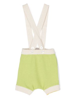 Gensami kids contrast-trim knitted shorts - Green