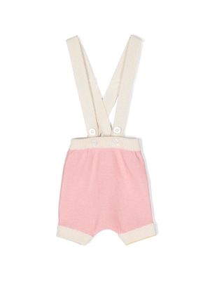 Gensami kids knitted suspender shorts - Pink