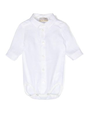 Gensami kids long-sleeve linen shirt body - White