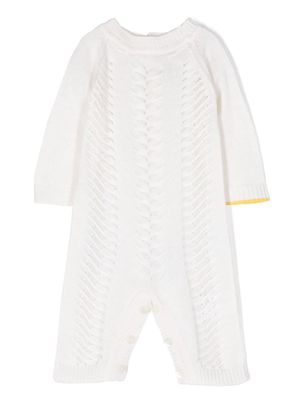 Gensami kids panelled-design rompers - White