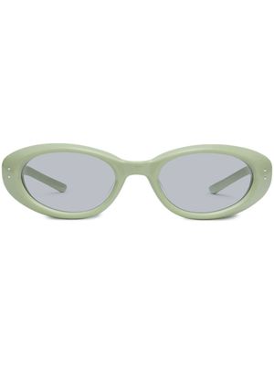 Gentle Monster Blanc GR8 oval-frame sunglasses - Green